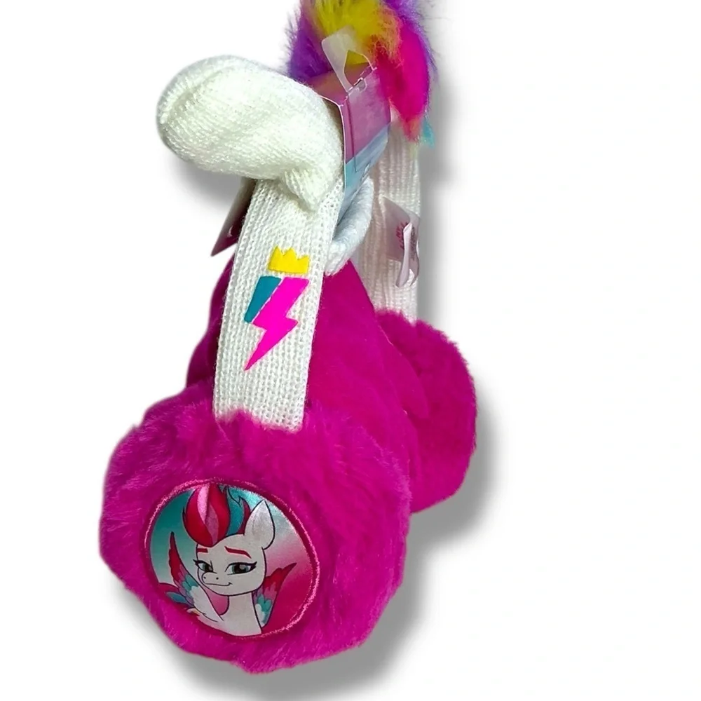 My Little Pony EarMuffs Warmer Stretchy Winter Glove Set Rainbow Pink Girls OS